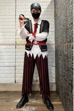 15EA-紅骷髏腰封海盜