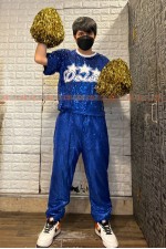 21BD- 藍色亮片啦啦隊服(男)