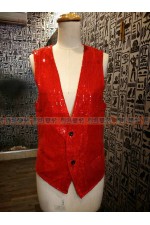 21CC-細亮片背心（紅）