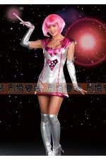 21DA-桃紅銀太空裝