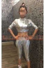 21DI-兩截式銀色表演服