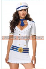 22AC-白底藍腰帶水手