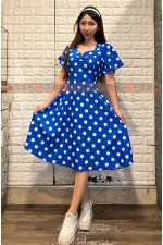 22CJB- 復古洋裝D(藍)