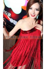 23DC-紅色斜肩流蘇