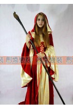 25DG-連帽黃紅長袍女祭司