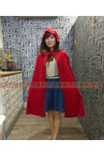 26A02-小紅帽絨布披風（長）