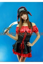 26DC-短袖紅黑女海盜