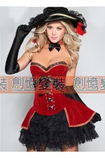 26EA-紅馬甲蓬裙女海盜