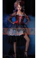 27DC-紅黑三層裙皇后  愛麗絲夢游仙境