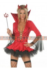 28CC-紅立領黑邊小惡魔