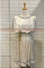 30BM-藍邊羅馬裙裝