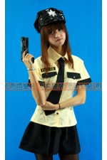 35DD-卡其黑領帶女警