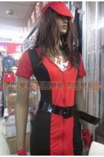 36DC-紅色黑邊賽車服