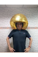 CD044-安全帽(金亮片)