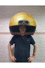 CD046A-大安全帽(金亮粉)