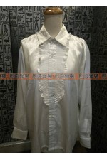 OA011A- 花領襯衫(白)