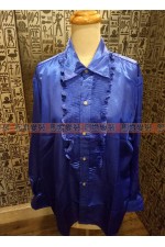 OA011D- 花領襯衫(藍)