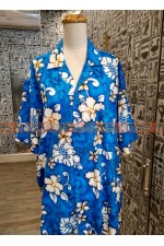 OA014B- 花襯衫(藍)