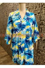 OA016B-  椰樹襯衫(藍B)