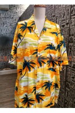 OA016D-  椰樹襯衫(黃)