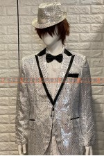 OA112D-亮片西裝（銀黑邊）