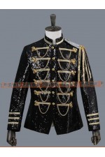 OA114B-亮片西裝外套（黑）