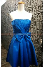 OA208-藍緞面小禮服