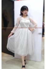 OA223－薄紗小禮服（藕粉）