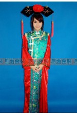 OB001B- 清朝格格裝A (紅綠) 中國風