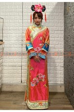 OB002DC- 清朝格格裝B (粉橘) 中國風
