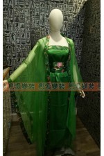 OB004EA- 綠花唐裝A　中國風