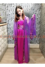 OB004GC- 紫花唐裝C　中國風