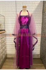 OB004GB-紫花唐裝B　中國風