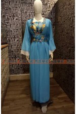 OB006F- 唐裝C (藍)　中國風