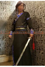 OB101K- 黑底藍邊大俠 中國風 俠客