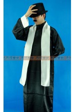 OB106C-  長袍(黑) 中國風