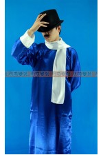 OB106F- 長袍(藍) 中國風