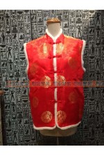 OB113D- 毛領紅背心(男)