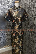 OC104B- 長旗袍D (黑)