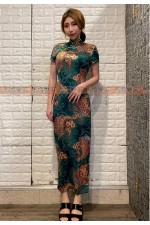 OC120C- 長旗袍T (綠)