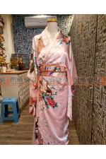 OC203B -粉孔雀長和服（日式和風）