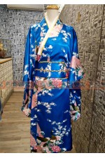 OC203C-深藍孔雀長和服（日式和風）