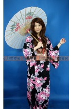 OC216-黑底大花浴衣（日式和風）