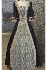 OE018A-黑色蕾絲歐洲洋裝