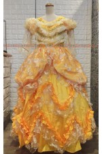 OE027- 黃色宮廷洋裝