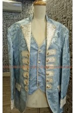 OE104A-宮廷裝（水藍）歐美 歐洲 伯爵 貴族