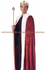 OE111A-酒紅絨布大袍 (國王袍 歐美 歐洲 ）