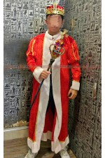 OE111B- 紅絨金邊大袍(國王袍 歐洲 宮廷)