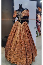 OE207- 豹紋絨布禮服