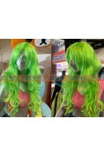 WIG06F-女生假髮 (綠長捲1)